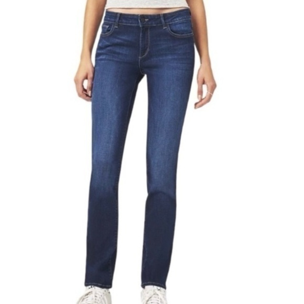 DL1961 Women's Straight Leg Jeans - Dark Blue